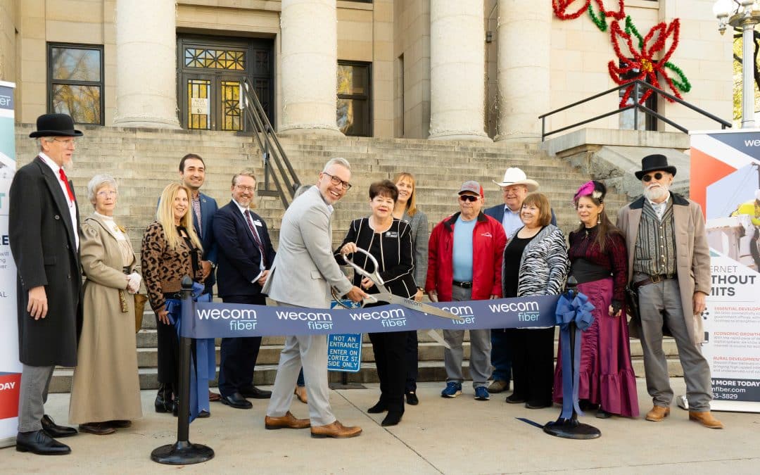 high-speed, fiber broadband coming to prescott as community leaders and wecom officials celebrate beginning of construction
